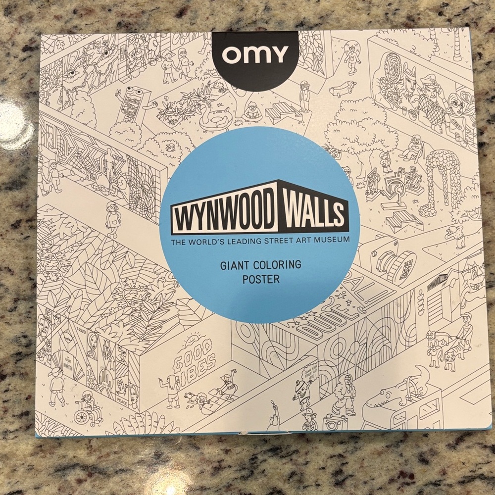Wynwood Walls Coloring Poster - Blue